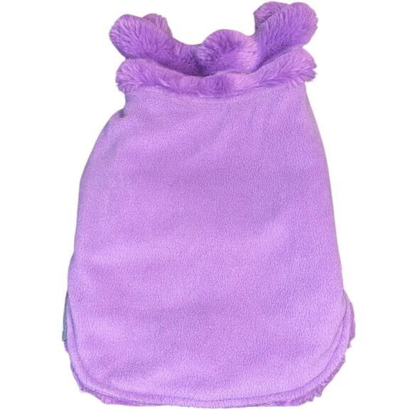 Berkshire Pet Collection XS Dog Coat Jacket Faux Fur Fleece Lined Purple Reverse - Picture 2 of 9